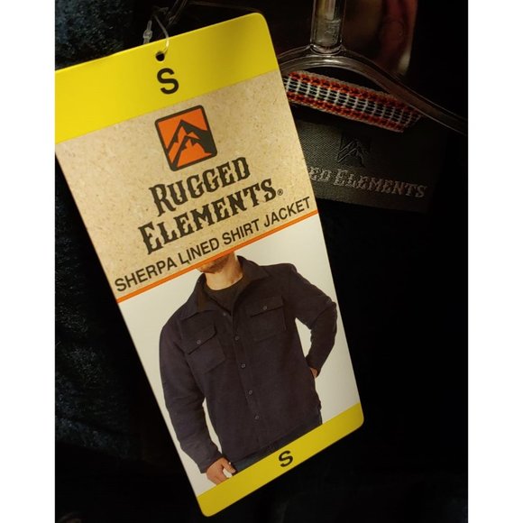 RUGGED ELEMENTS Men Fleece Lined Shirt Jacket--Dark Navy - Picture 8 of 8